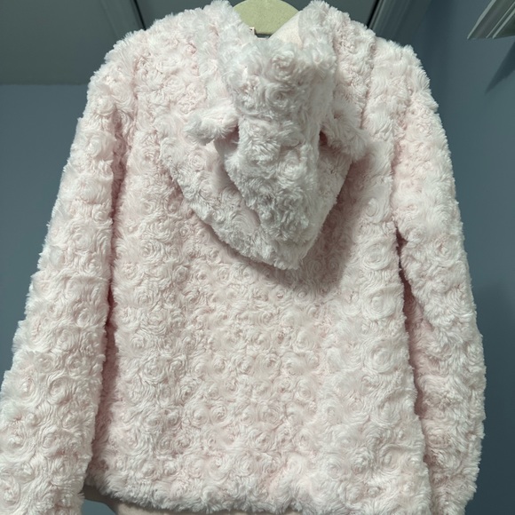 Juicy Couture Girls Rose Fluffy Jacket - Picture 2 of 4